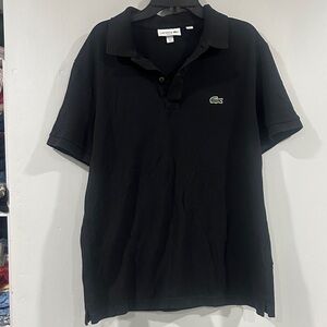 Lacoste Men's Polo Shirt in Black size large slim fit